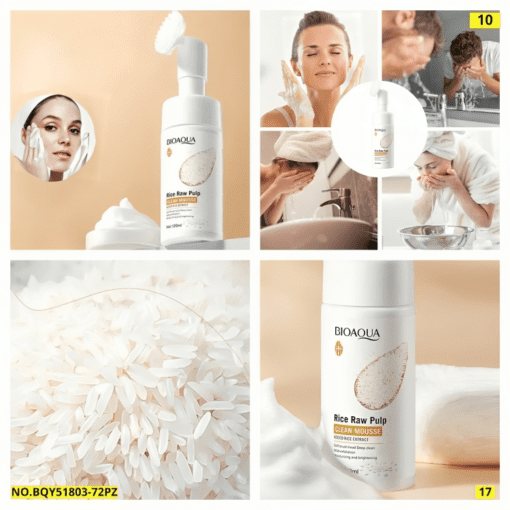 ESPUMAS CON CEPILLO EXFOLIANTE DE ARROZ Bioaqua - Imagen 3