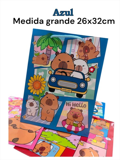 Bolsa de regalo Capibara 🛍 tamaño GRANDE - Imagen 3