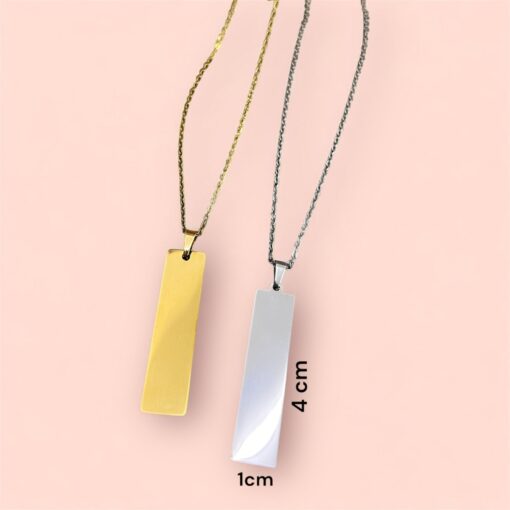 Collar Placa Vertical Personalizado - Imagen 3