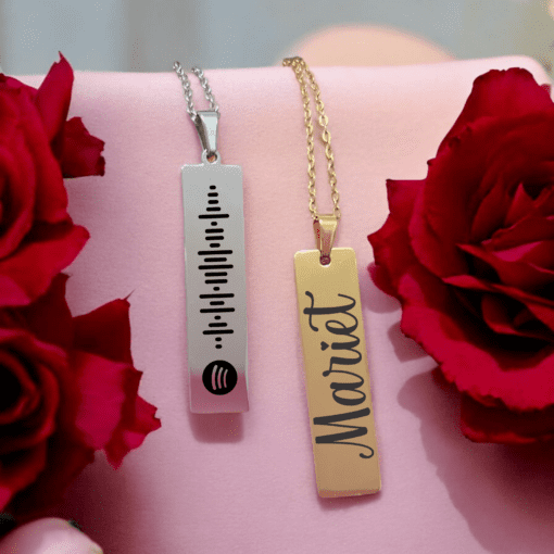 Collar Placa Vertical Personalizado✨
