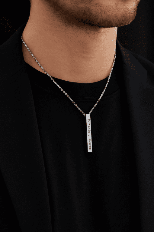 Collar barra plata personalizado