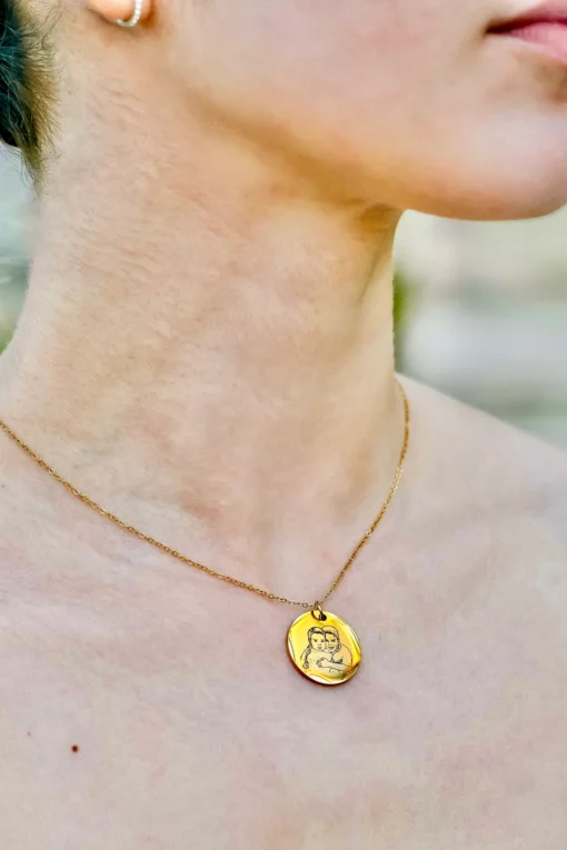 Collar medalla foto silueta - Imagen 4